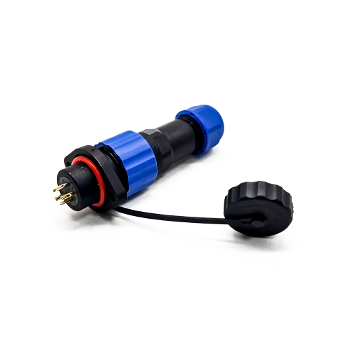 Elecje 5 pin SP17 Series Female Plug & Male Socket 2 Hole Flange Panel Mount Waterproof Connectors