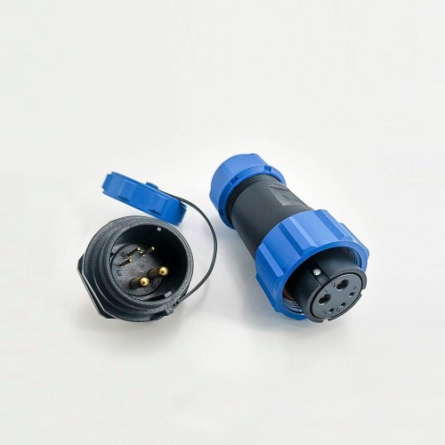 Elecje 5 pin SP21 Series IP68 Female Plug & Male Socket Rear-nut Mount Straight SP21-5 Pins Waterproof Aviation Connector