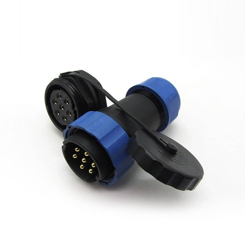 Elecje IP68 SP29 7Pin Aviation Connector Plug Straight&Socket Rear-nut Mount