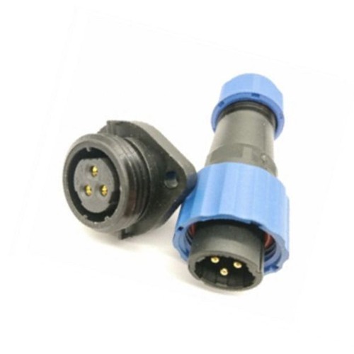 Elecje SP17 Series male Plug & FeMale Socket 2 hole flange panel mount SP17 3 pin Connector