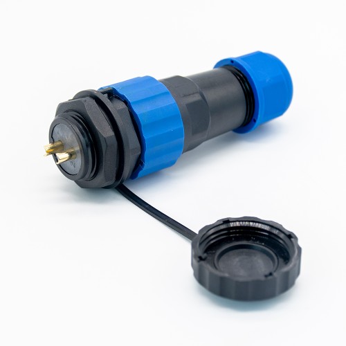 Elecje SP21 Series IP68 2 Pin Female Plug & Male Socket Rear-nut Mount Straight Waterproof Aviation Connector