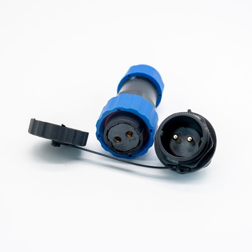 Elecje SP21 Series IP68 2 Pin Female Plug & Male Socket Rear-nut Mount Straight Waterproof Aviation Connector