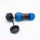 Elecje SP21 Series IP68 2 Pin Female Plug & Male Socket Rear-nut Mount Straight Waterproof Aviation Connector