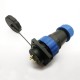 Elecje SP29 Series 3 pin Straight Plug&Socket 4 Hole Flange