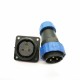Elecje SP29 Series 3 pin Straight Plug&Socket 4 Hole Flange