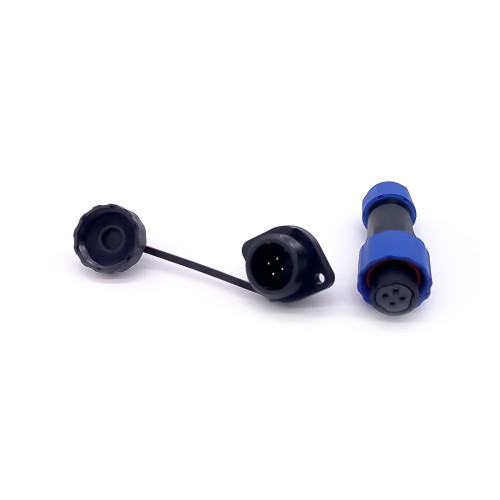 IP68 Connector SP17 Female Plug & Male Socket 2 hole flange panel mount SP17 4 pin Connector