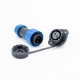 IP68 Connector SP17 Series 2 pin Female Plug & Male Socket 2 Hole Flange Panel Mount Waterproof Connectors