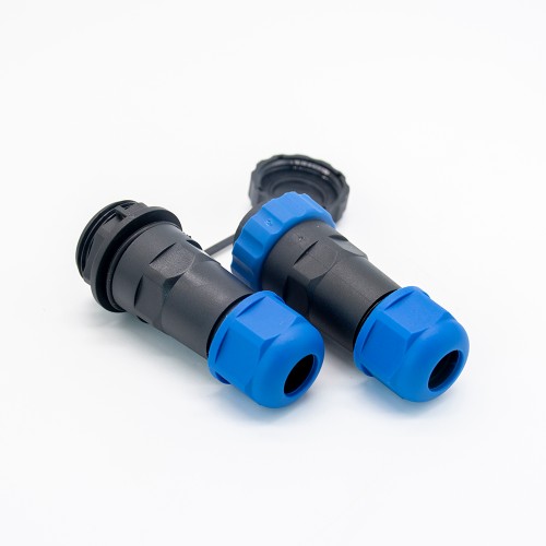 IP68 Connector SP21 Series 2 Pin Waterproof Circular Male Plug & Female Socket Connector In-Line Type IP68 Connector SP21 Series 2 Pin Waterproof Circular Male Plug & Female Socket Connector In-Line Type