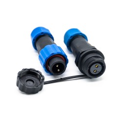 SP13 Connector 2 Pin butt Waterproof Male Plug & Female Socket one pair in line Solder Type
