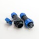 SP13 Series Waterproof Connector 2 pin in line Female Plug & Male Socket straight With Waterproof Cover
