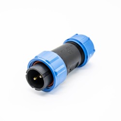SP21 2 Pin Connector Waterproof Male Plug 2 Holes Flange Female Socket Solder Type Panel Mount