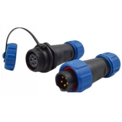 Waterproof Connetor SP13 male plug & female socket in line type 5 pin
