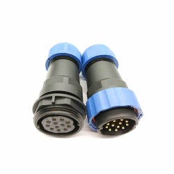 Waterproof Plug SP29 12 pin Straight Plug&Socket In-Line Type