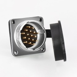 Aviation Connector TP28 17 Pin Male and Female Straight 4 Hole Flange Panel Mount Wire Connector