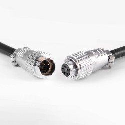 TP12 5 Pin Aviation Connector Male Female Straight Metal Wiring Aviation Solder Cup For Cable