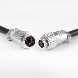 TP12 7 Pin Aviation Connector Male Female Straight Metal Wiring Aviation Solder Cup For Cable