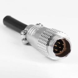 TP12 7 Pin Connector Aviation Plug Male Round Solder Connector For Cable