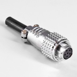 TP12 Aviation Plug 6 Pin Female Straight Connector Metal Shell Solder Type For Cable