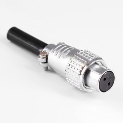 TP16 2 Pin Male and Female Straight Aviation Connector 4 Hole Flange Panel Mount Wire Connector