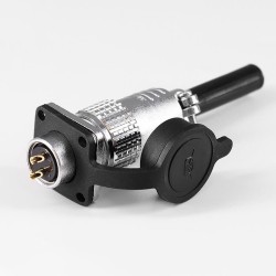 TP20 2 Pin Male and Female Straight Aviation Connector 4 Hole Flange Panel Mount Wire Connector