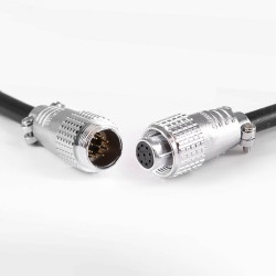 TP20 9 Pin Aviation Connectors Male and Female Docking Cable Connector Straight Metal