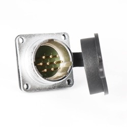 TP24 10 Pin Aviation Connector Female Male Connector Solder Cup 4 Hole Flange Mount Straight