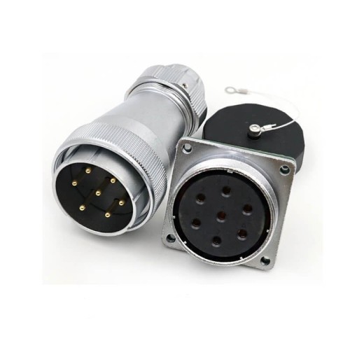 Aviation Circular Waterproof Male Plug and Female Socket TE+Z WF48/7 pin Straight Connector Aviation Circular Waterproof Male Plug and Female Socket TE+Z WF48/7 pin Straight Connector