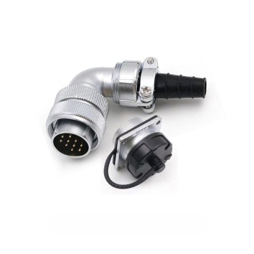 Aviation Waterproof Connector WF24-10pin TV+Z Male Plug and Female Socket Right Angle Type Connector Aviation Waterproof Connector WF24-10pin TV+Z Male Plug and Female Socket Right Angle Type Connector