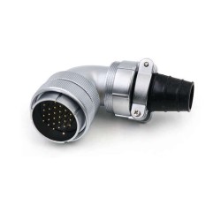 Male Plug and Female Receptacle Connector 27pin Bending Right Angle TV+Z WF48 Circular Waterproof Connector