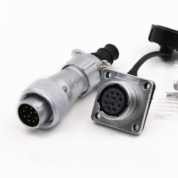 Male Plug and Female Socket WF16/10pin Connector Straight Cable TI+Z Aviation Square Receptacle Connector