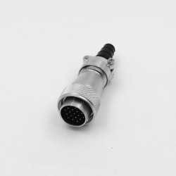 Male Plug and Female Socket WF24/19pin Connector Straight Cable TI+Z Aviation Square Receptacle Connector