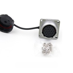 Male Plug and Female Socket WF24/19pin Connector Straight Cable TI+Z Aviation Square Receptacle Connector