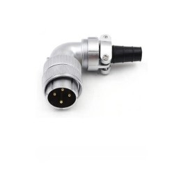 WF32-4pin TV/Z Bending Right Angle Circular Connector Male Plug and Female Socket Connector