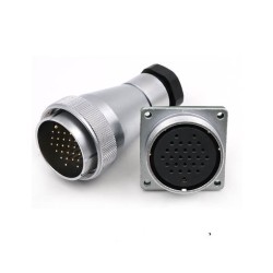 WF48/27pin TA+Z Straight Waterproof Connector Male Plug and Square Female Socket Connector