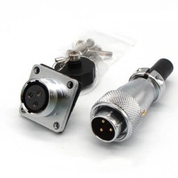WS16 3pin Waterproof Power connector Plug Socket,3 Wire aviation cable connector