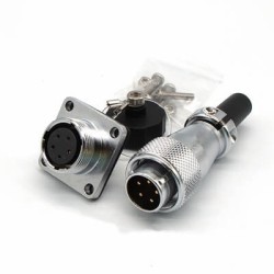 WS16 5pin Industrial Connector, 5core waterproof connector, power cable automotive 5 wire solder plug socket
