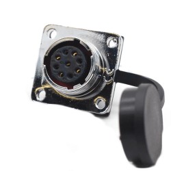 WS16 9Pin Female connector 16mm Aviation Circular Connector 5A/400V 4 Hole Flange Socket