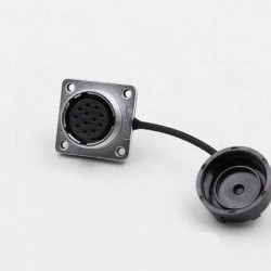 WS20 12Pin Waterproof IP67 Power Connector Female Panel Mount Socket for LCD