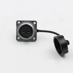 WS20 2PIN Metal Power Connector Electrical Waterproof Power Supply Female Socket Connector 2PIN