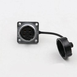 WS20 6pin Connector Female Panel Mount Socket Power Cable Connector, Automotive Aviation Receptacle (6pin, Solder)