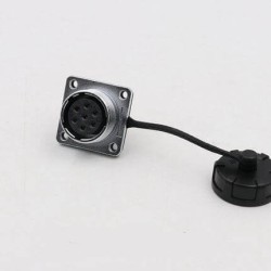 WS20 7pin Waterproof Connector Female Socket 4 Hole Flange, 10A 500V High Voltage Automotive Power Connector