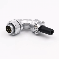 WS20 8Pin Aviation Connector Angled Plug and Panel Mount Metal Threaded Panel M20 Waterproof Connector (TS+Z)