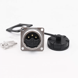 WS24 12B pin Connector Female Panel Mount Socket Power Cable Connector, Automotive Aviation Receptacle (WS24, Z, 12Bpin)