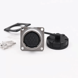 WS24 19Pin Aviation Connector Female Socket Waterproof Metal Threaded Panel M24 Outdoor LED Industrial Equipment (WS24, Z, 19pin)