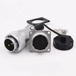 WS24 2pin Heavy Power Connector, 25A 500V High Voltage Industrial Plug Socket Aviation Automotive Connector (WS24, TQ+Z)