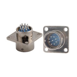 Chassis Mount Connector 8pin XS16 Male Flange Mount Connector With 4 Holes