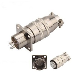 XS12 5Pin Automotive Connector Mini Push Pull Type Square Flange Male Socket Female Plug