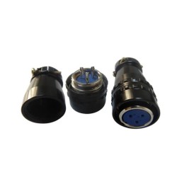 XS16 3 Core Aviation Plug Black Screw Crimp For Cable