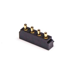 4 Pin Pogo Connector Multi Pin Series 2.5MM Solder Flat Type 4 Pin Brass Gold Plating