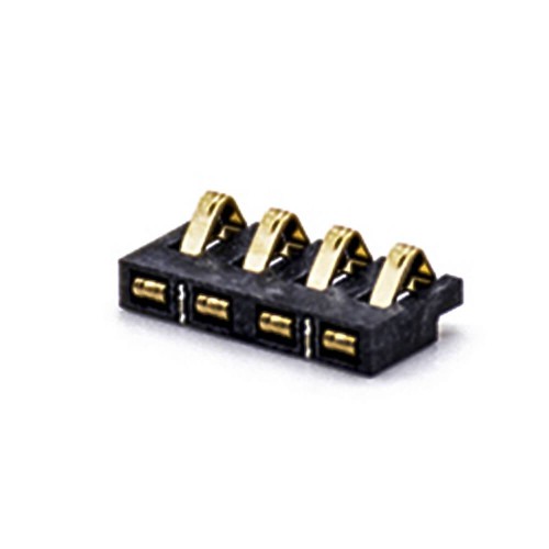 Battery Connector Head 4 Pin Gold Plating 2.5PH 3.0mm High PCB Mount Battery Contact Shrapnel Battery Connector Head 4 Pin Gold Plating 2.5PH 3.0mm High PCB Mount Battery Contact Shrapnel